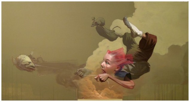 Sainer : BigFish acrylics on canvas 80x150 cm, 2013