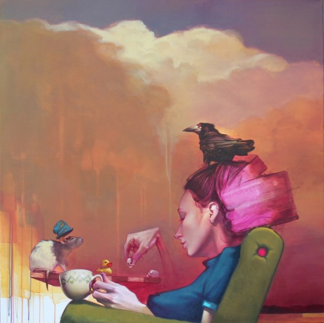 Sainer : The other side of the game acrylics on canvas 100x100 cm, 2012